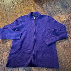 Sunday Purple Full Zip Sweater